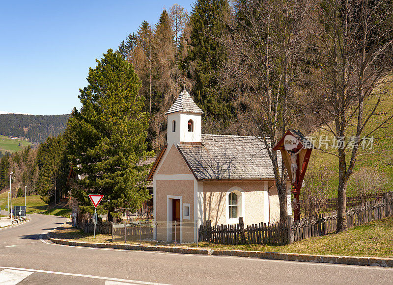 Dolomite Church - Braies - Prags在博尔扎诺省，上阿迪杰，意大利